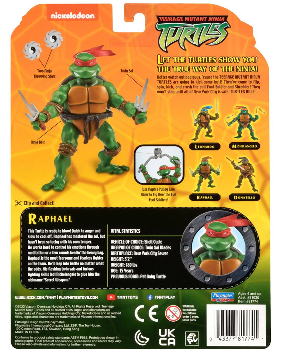Teenage Mutant Ninja Turtles Original Classic Basic Action Figure Raphael