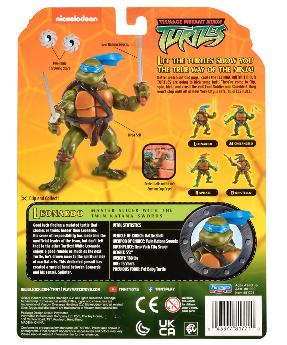 Teenage Mutant Ninja Turtles Original Classic Basic Action Figure Leonardo