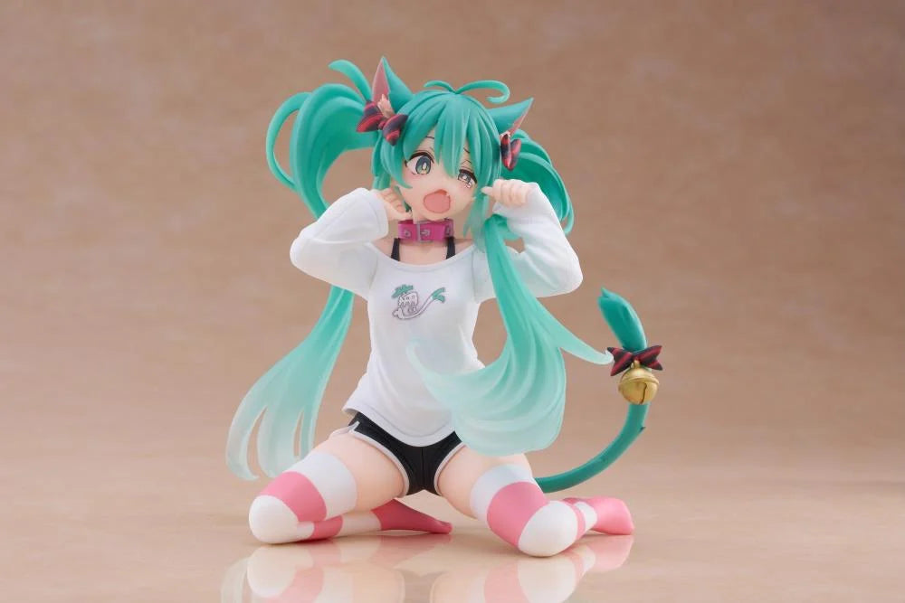 Vocaloid Desktop Cute Hatsune Miku (Nekomimi T-Shirt Ver.) Figure