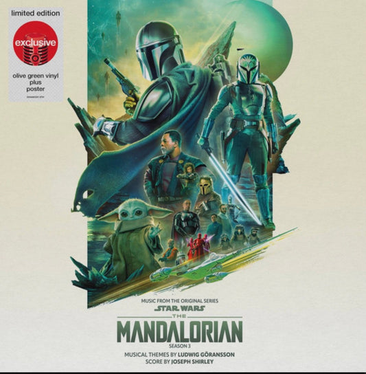 Ludwig Göransson / Joseph Shirley - Star Wars : The Mandalorian Season 3 (Music From The Original Series) - New LP Record 2024 Disney Lucasfilm Target Exclusive Olive Green Vinyl & Poster - Soundtrack