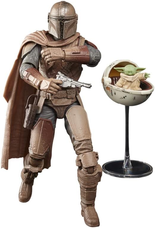 Star Wars The Black Series The Mandalorian and Grogu (Arvala-7) Toys 15-Cm-Scale The Mandalorian Action Figures