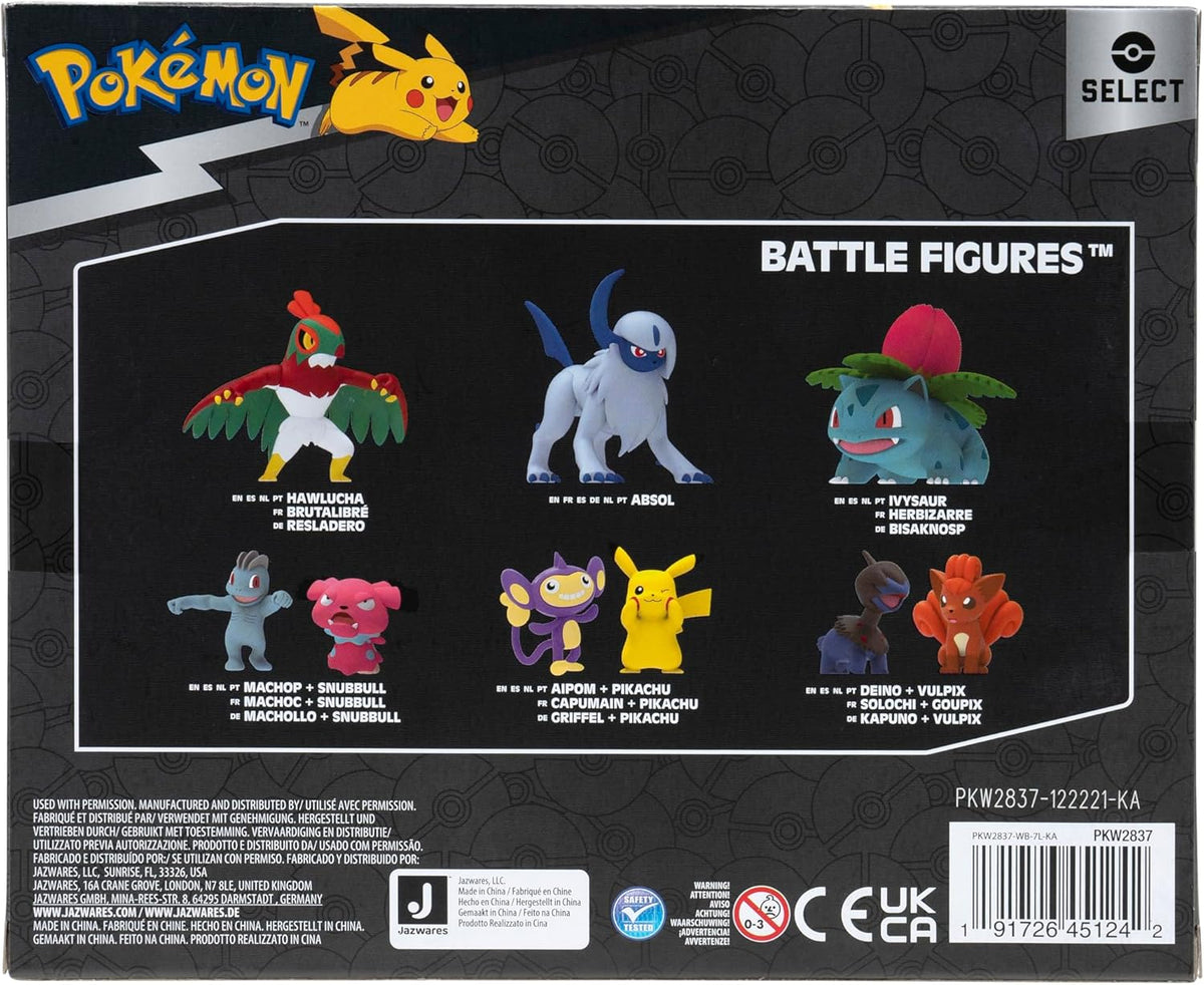 Pokemon Select Eevee, Flareon, Jolteon & Vaporeon Exclusive 3-Inch Evolution Figure 4-Pack