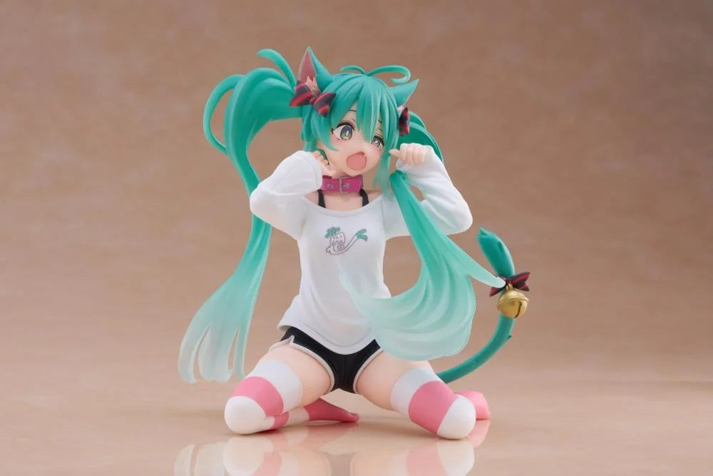 Vocaloid Desktop Cute Hatsune Miku (Nekomimi T-Shirt Ver.) Figure
