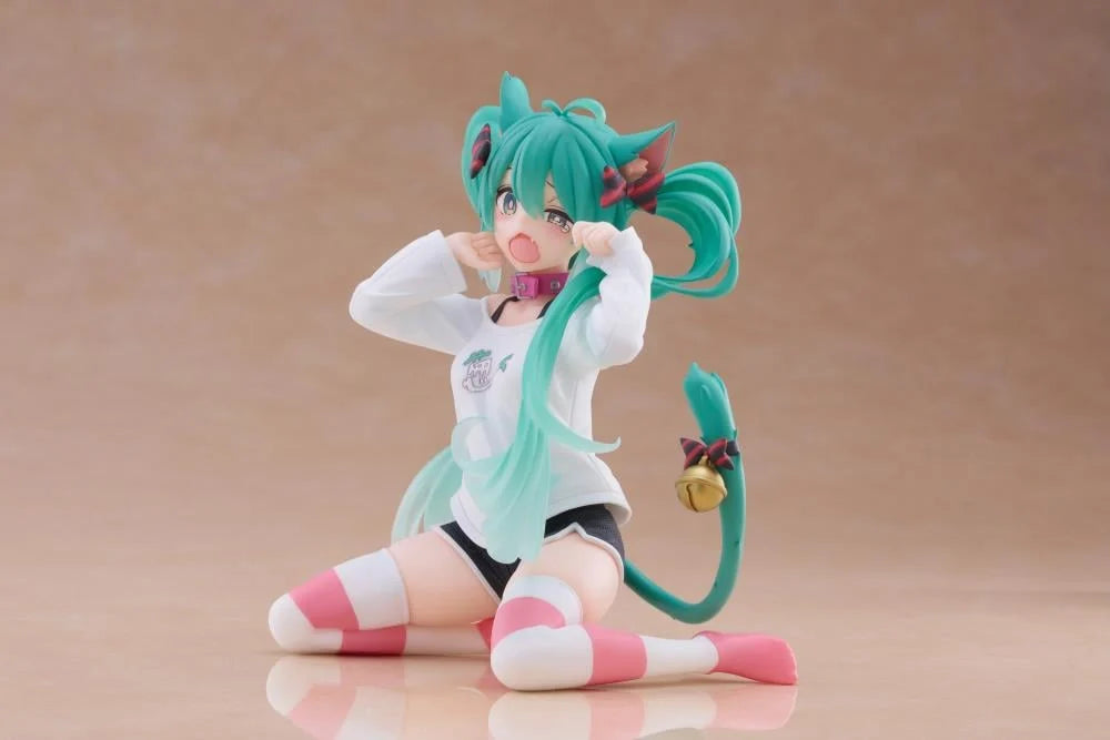 Vocaloid Desktop Cute Hatsune Miku (Nekomimi T-Shirt Ver.) Figure