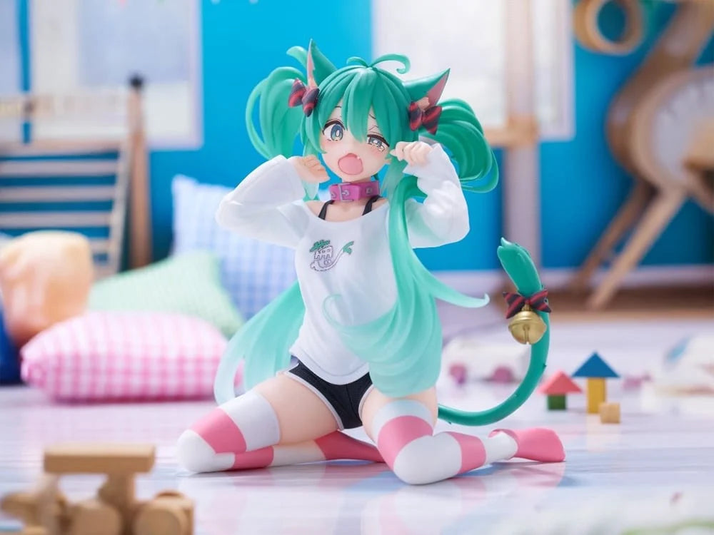 Vocaloid Desktop Cute Hatsune Miku (Nekomimi T-Shirt Ver.) Figure