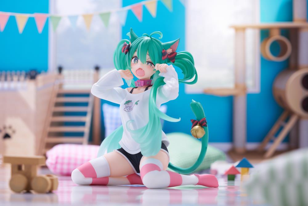 Vocaloid Desktop Cute Hatsune Miku (Nekomimi T-Shirt Ver.) Figure